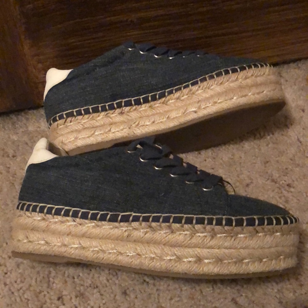 Jean and Jute wedge shoes by Steve Madden